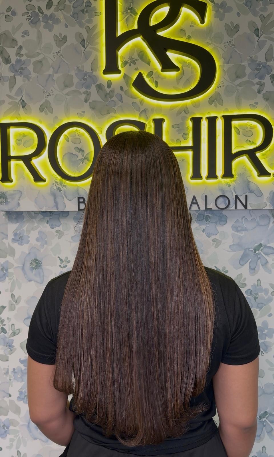 Professional hair service at Roshira